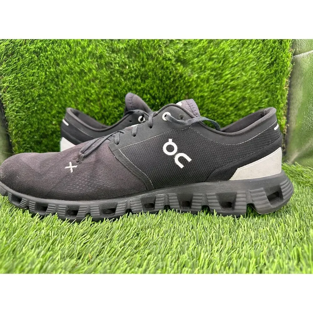 On Running Cloud X 3 60.98705 Athletic Sneaker Mens 13 Black Mesh Jogging Sports